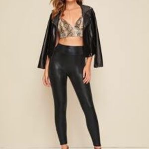 NWT Waist High Shiny Pants